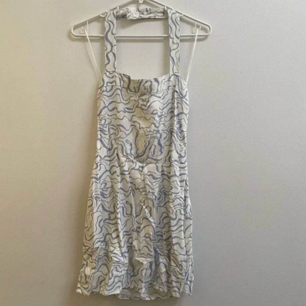 Abercrombie & Fitch Halter Linen-Blend Mini Dress S